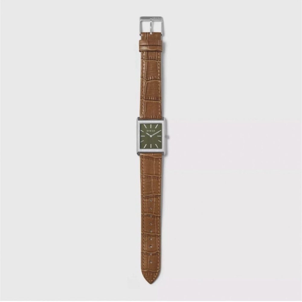 Breda Brown Leather Strap Watch